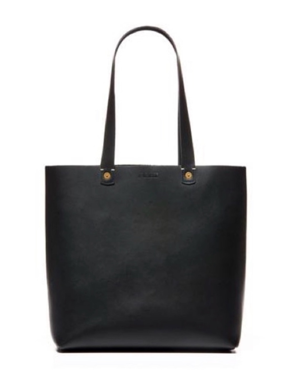 FEED Projects Harriet Black Leather Tote Bag with Rivets
